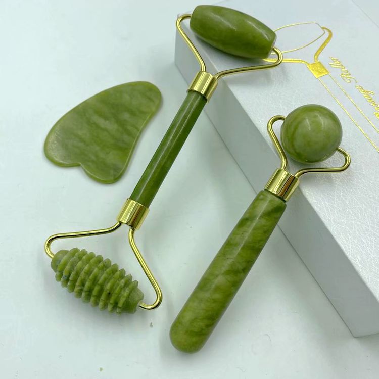 Gemstone Facial Roller & Gua Sha Skincare Tool / Vitta Glow
