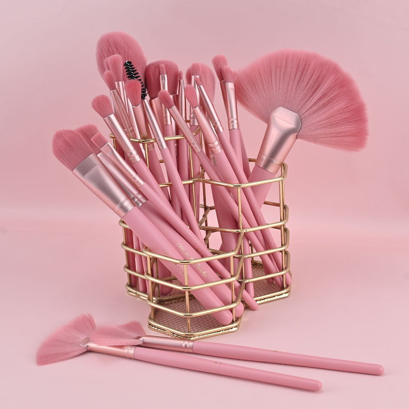 Pink Makeup Brush & Beauty Sponge Set / Vitta Glow