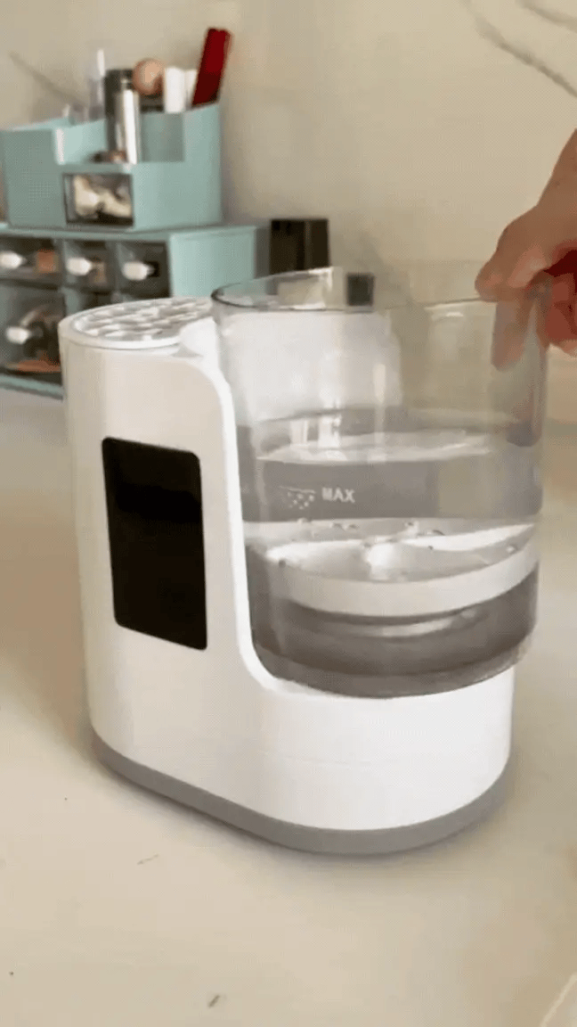 Add water and cleanser